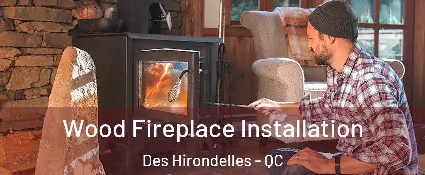  Wood Fireplace Installation Des Hirondelles - QC